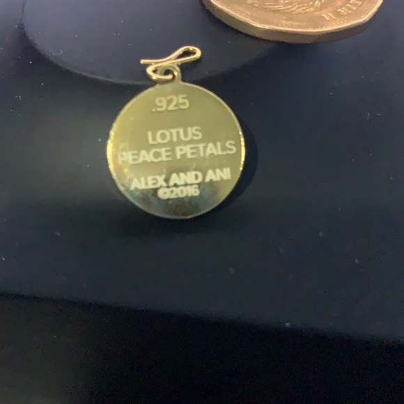 NWT LOTUS FLOWER ALEX AND ANI GOLD CHARM/ PENDANT - Picture 10 of 12